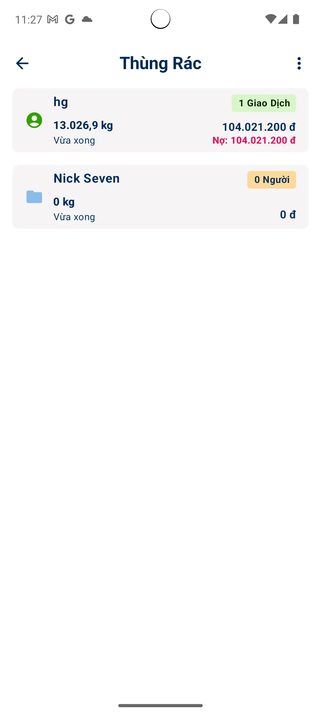 Màn hình Thùng Rác