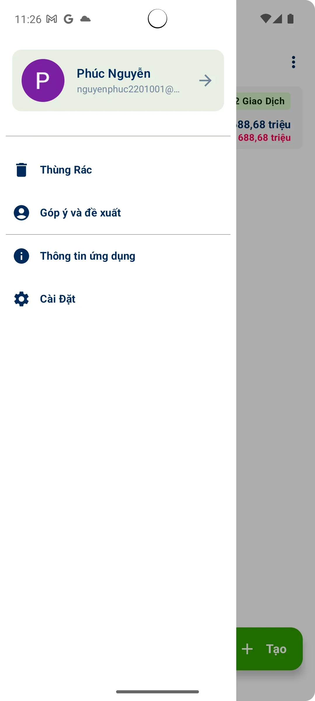 Menu điều hướng